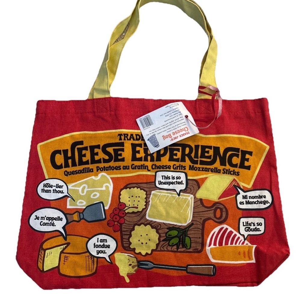 Trader Joe’s Cheese Tote Bag NWT